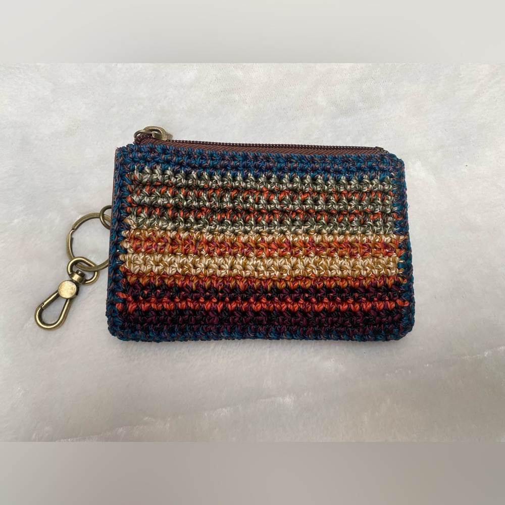 The Sak Multicolor Crochet Keychain Wallet